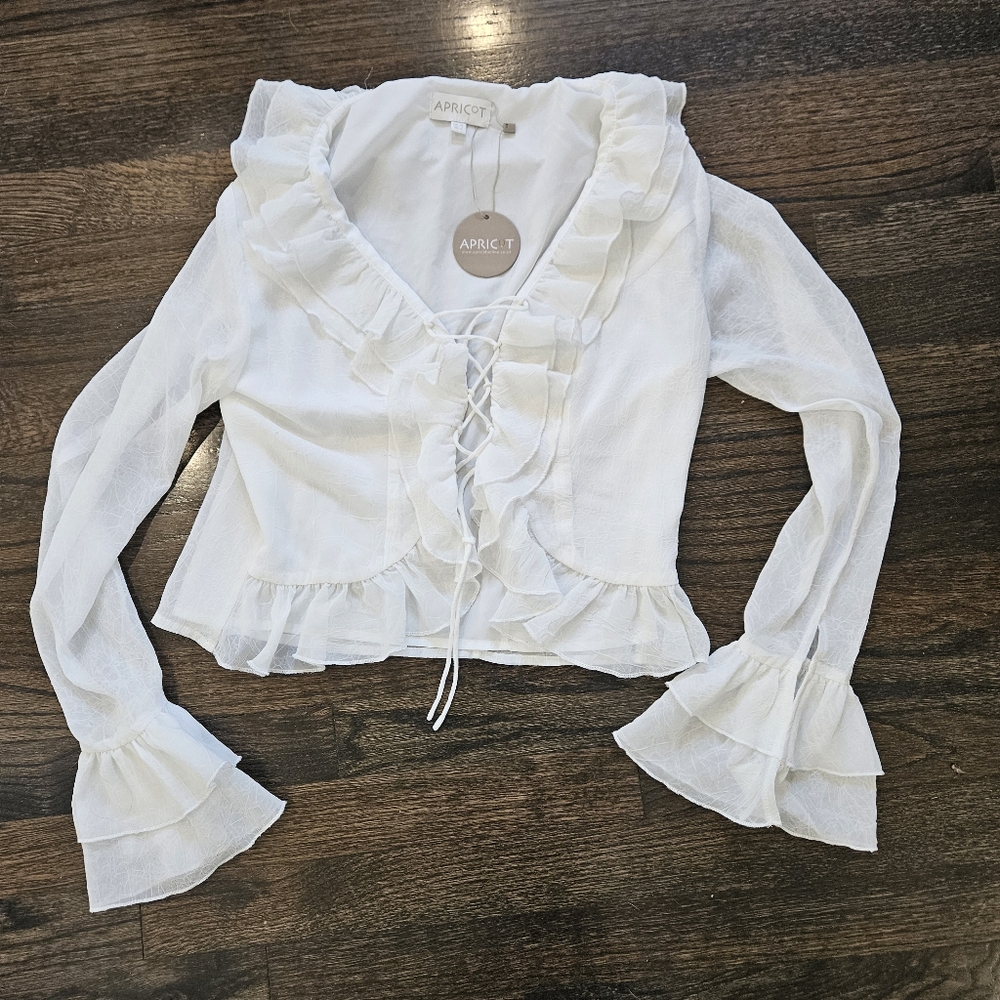 Ruffle Tie Up Crop Top
